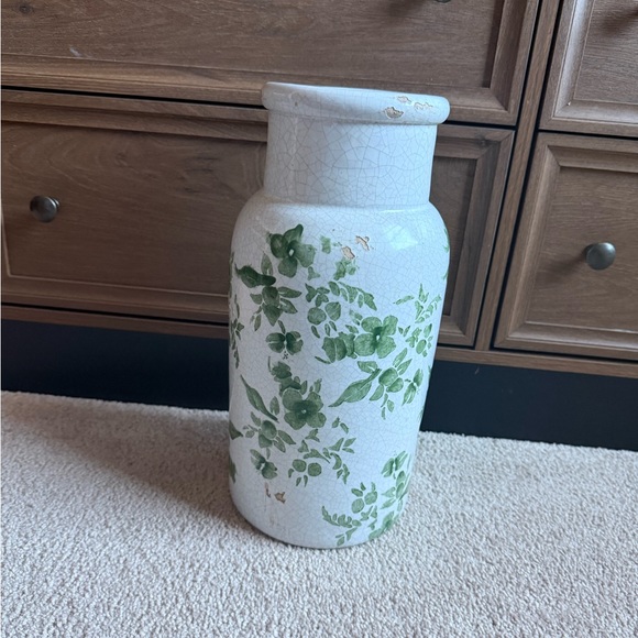 Anthropologie Green Chinoiserie Column Vase - Picture 9 of 10